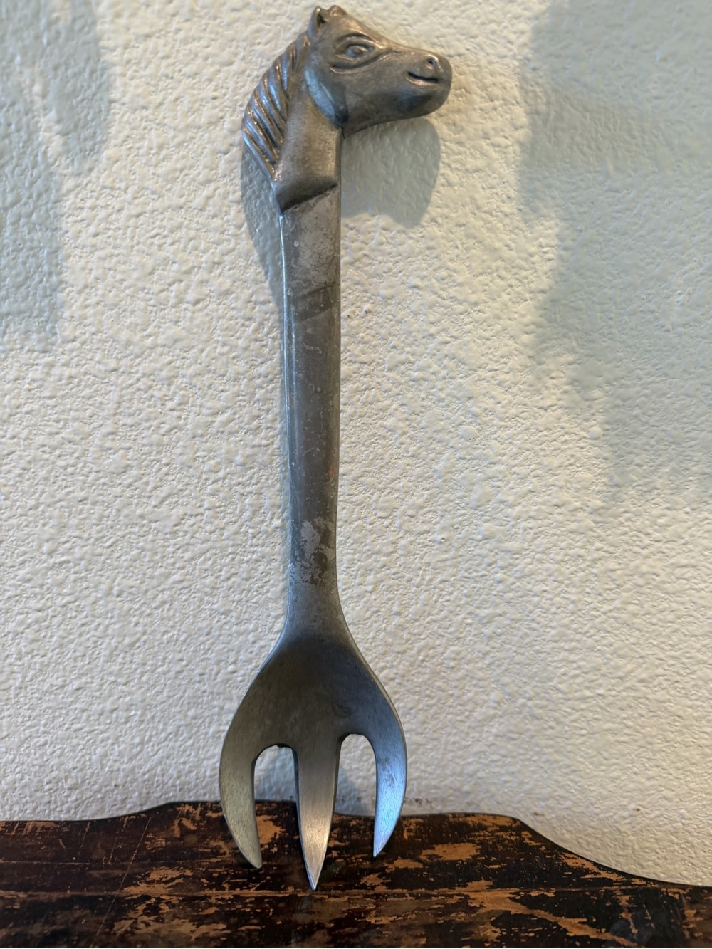 Horse Head Metal Serving Fork - Vintage Style